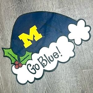 University of Michigan Go Blue tree topper